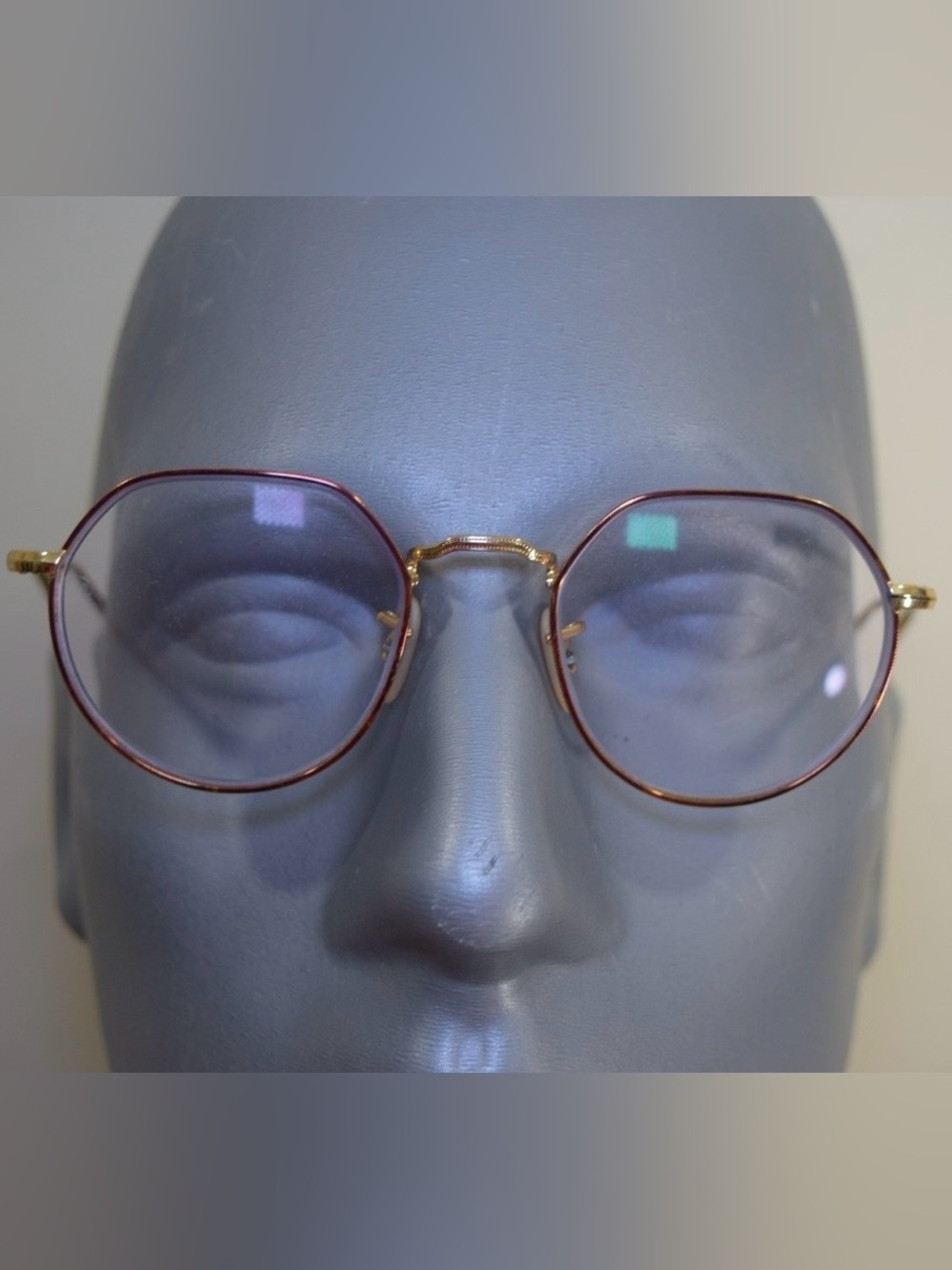 Ray-Ban Gold Round Frame Glasses with Lenses